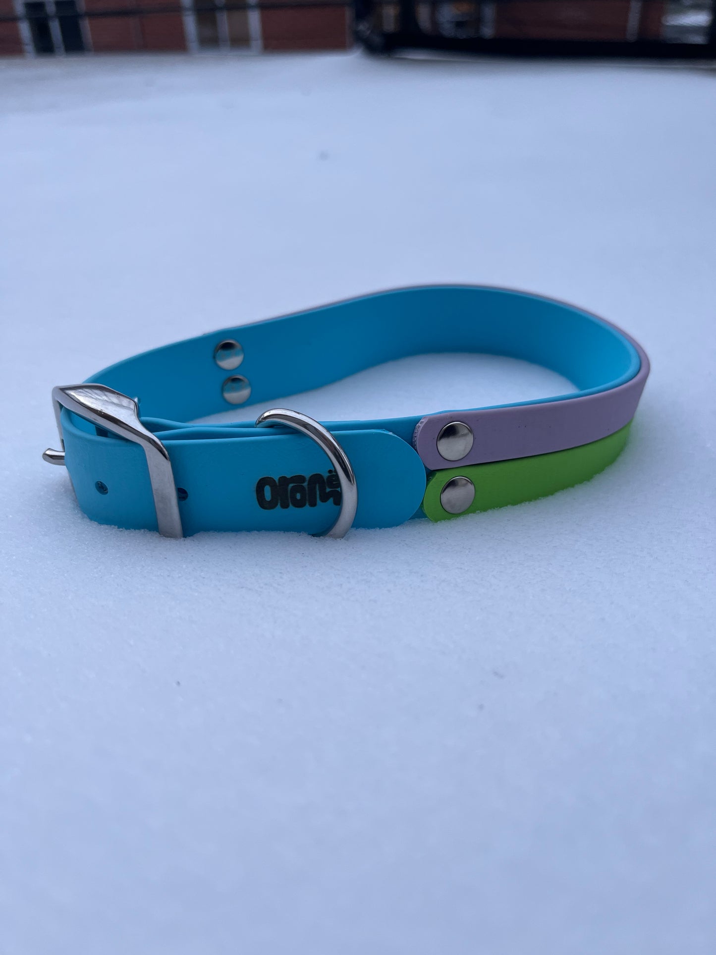 Collier ALDARON | 14" à 17" | azur, lavande et pomme - ✹Oromë✹ accessoires sur-mesure pour chiens